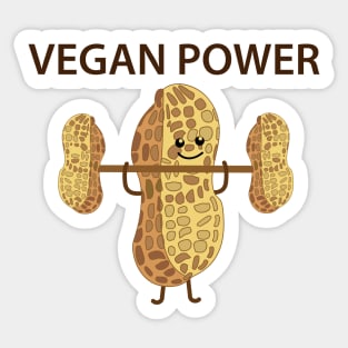 Peanut vegan power Sticker